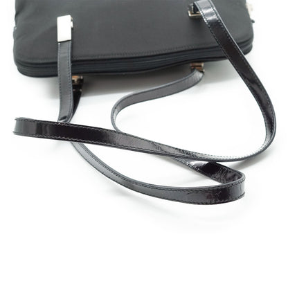 Nylon Patent Leather Shoulder Bag