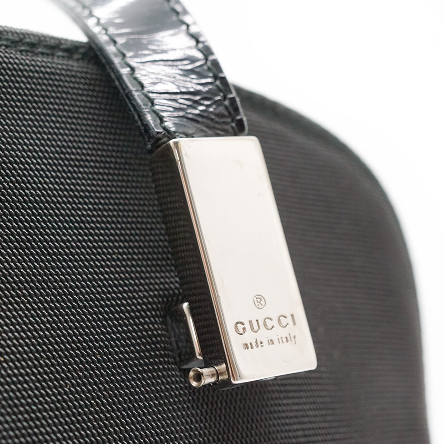 Nylon Patent Leather Shoulder Bag