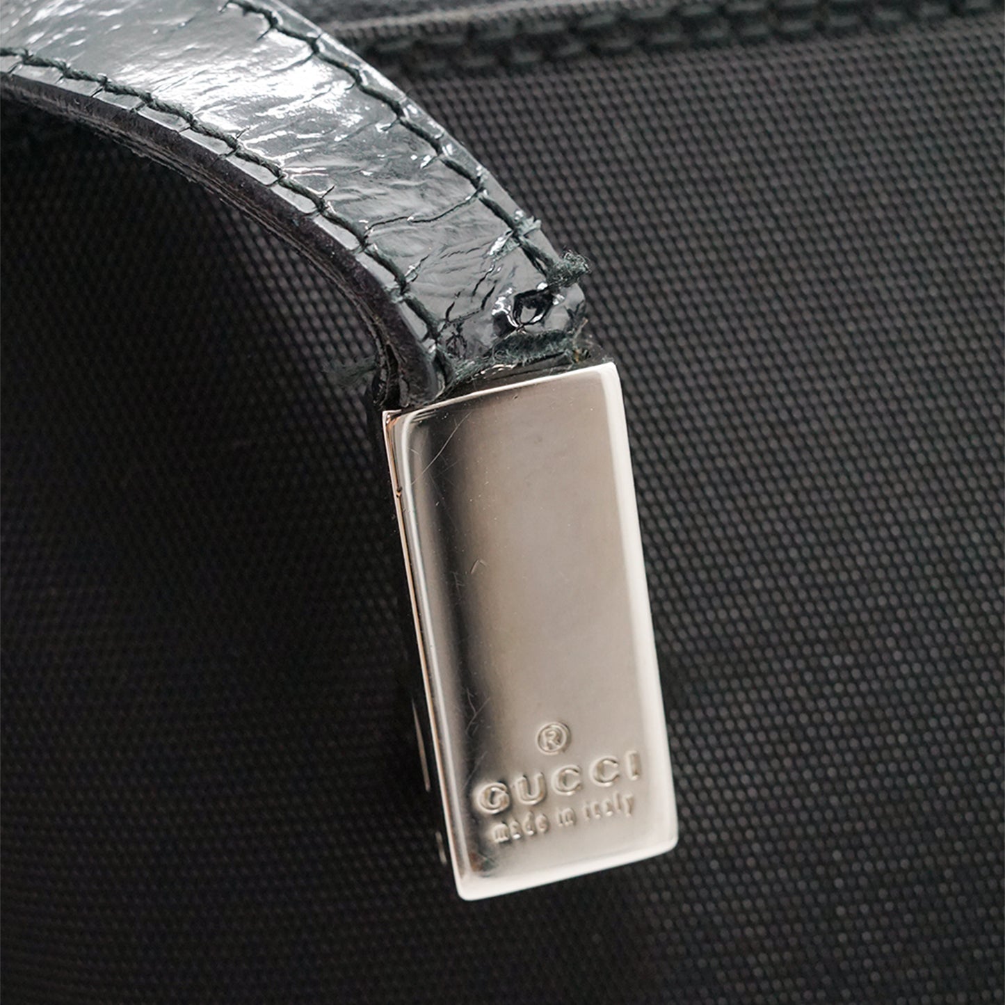 Nylon Patent Leather Shoulder Bag