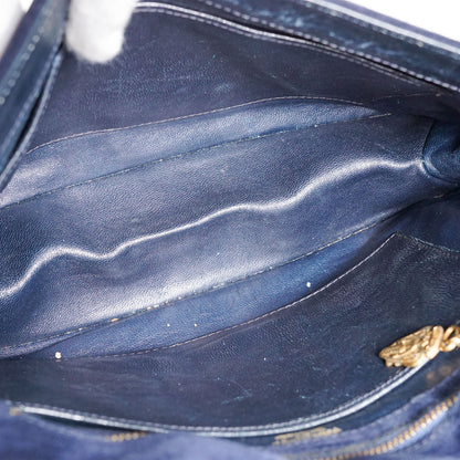 Vintage GG Lock Suede Shoulder Bag