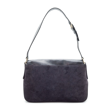 Vintage GG Lock Suede Shoulder Bag