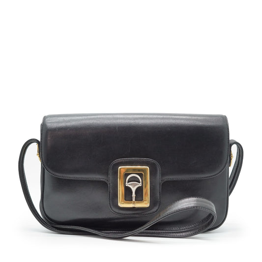 Vintage Horsebit Lock Box Shoulder Bag
