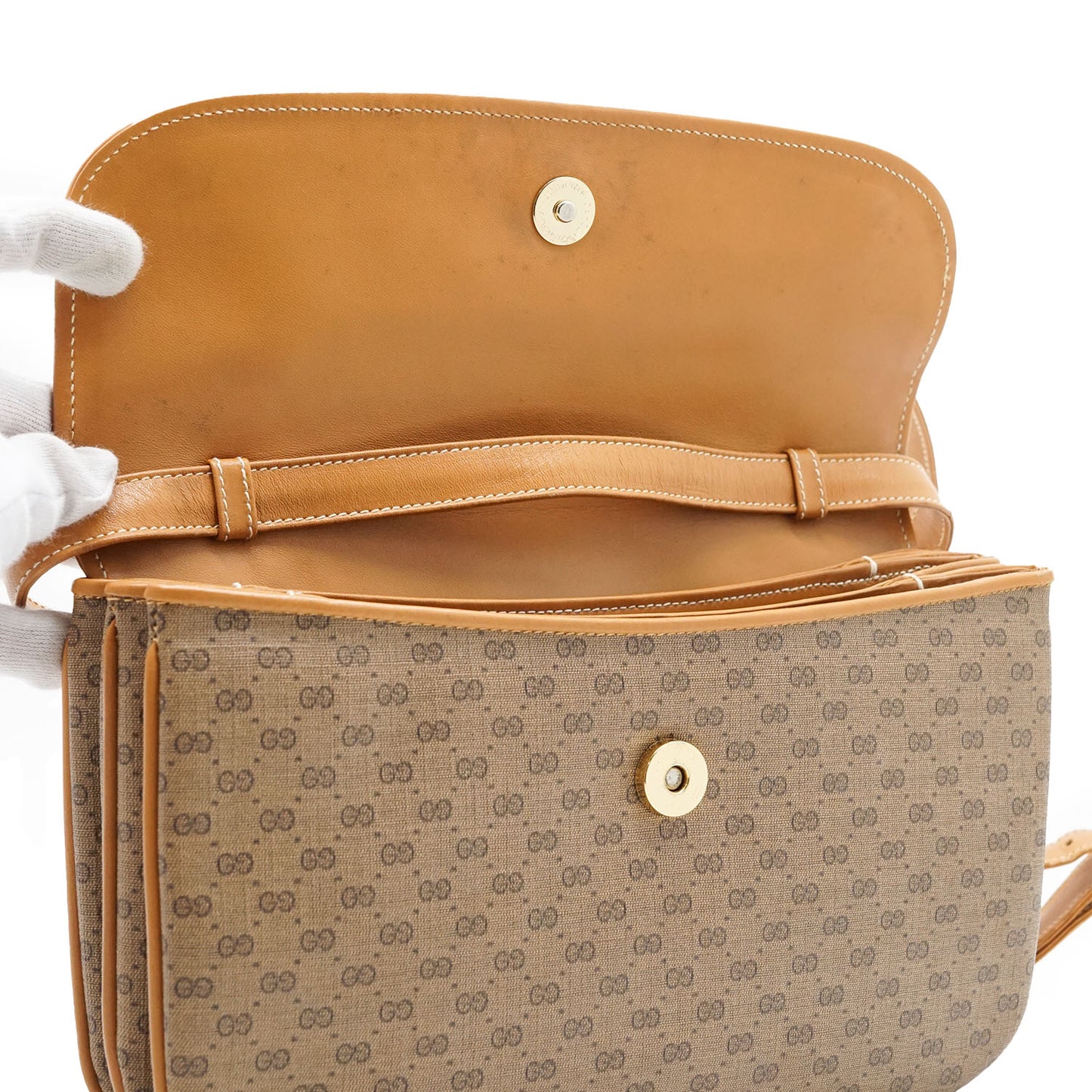 Vintage GG Microguccissima Tri-Pocket Crossbody Bag