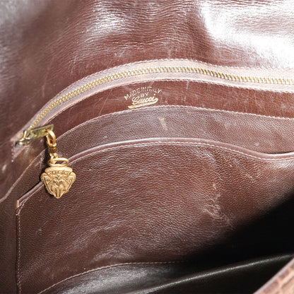 Vintage GG Suede Shoulder Bag with Coin Case