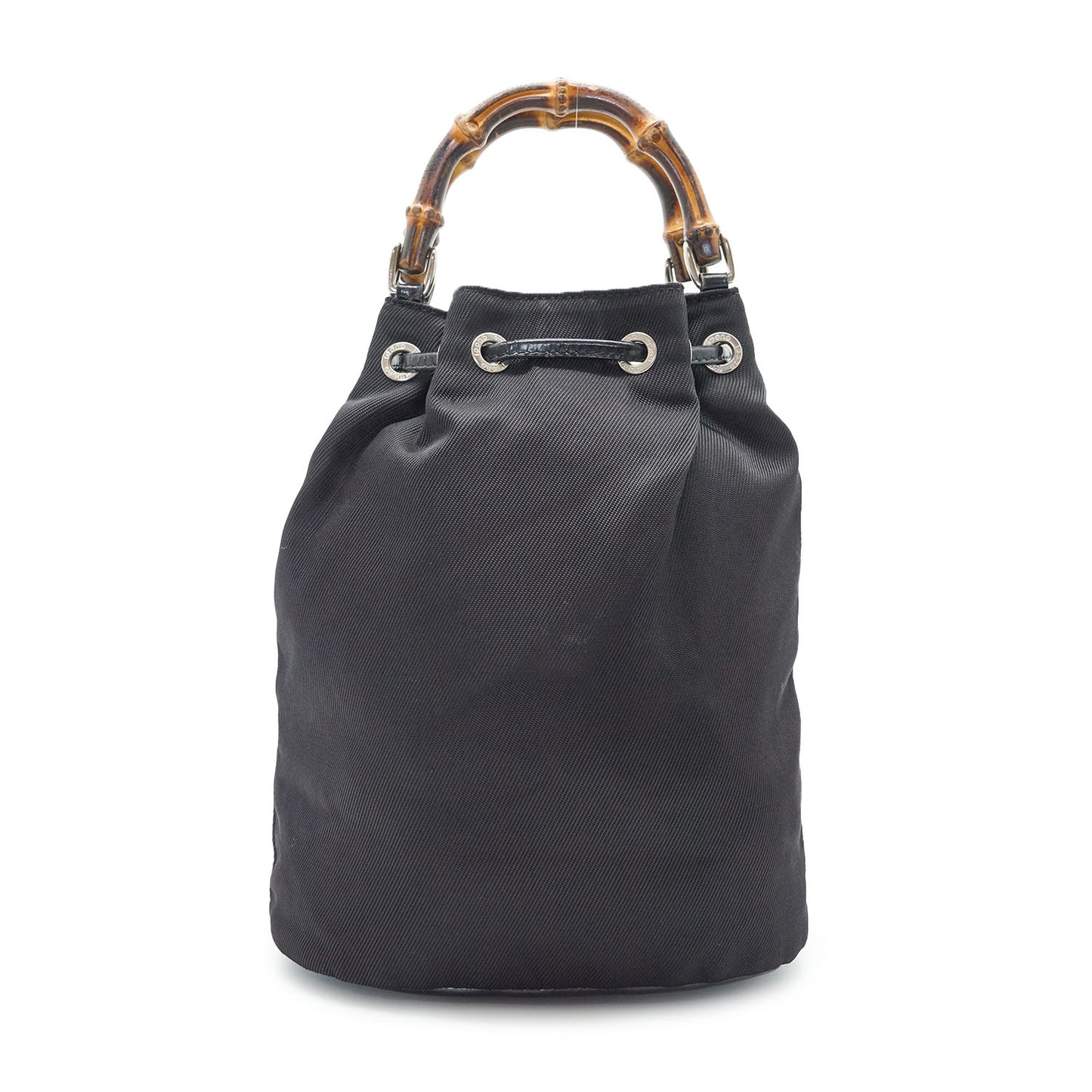 Bamboo Nylon Mini Bucket Bag