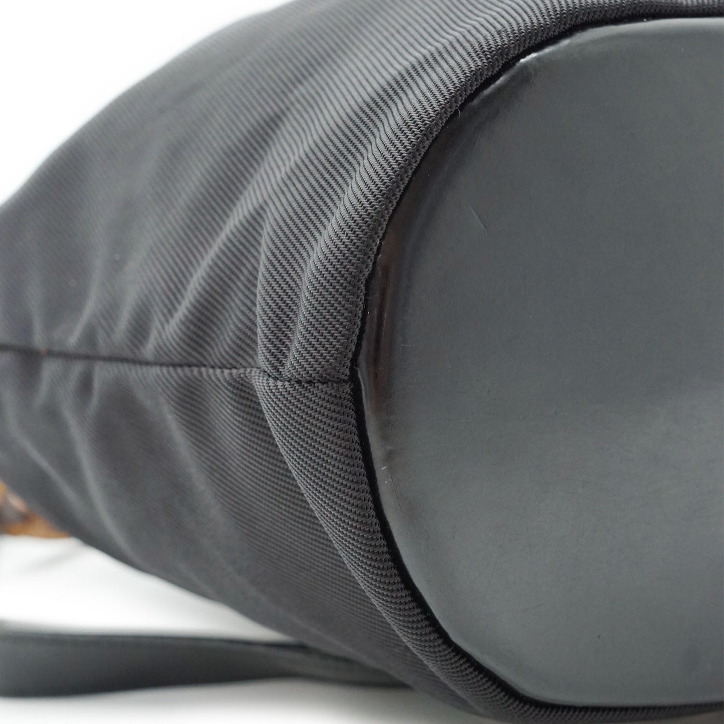 Bamboo Nylon Mini Bucket Bag