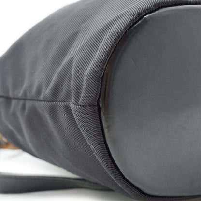 Bamboo Nylon Mini Bucket Bag