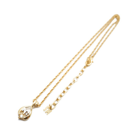 NR Rhinestone Teardrop Pendant Necklace