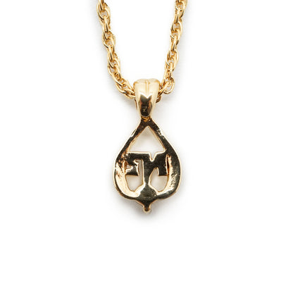 NR Rhinestone Teardrop Pendant Necklace