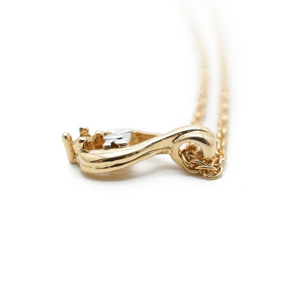 NR Rhinestone Teardrop Pendant Necklace