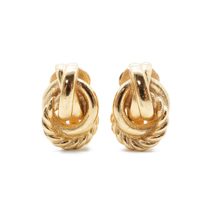 Vintage Knot Clip Earrings GP