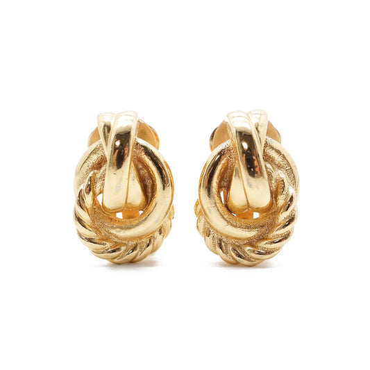 Vintage Knot Clip Earrings GP