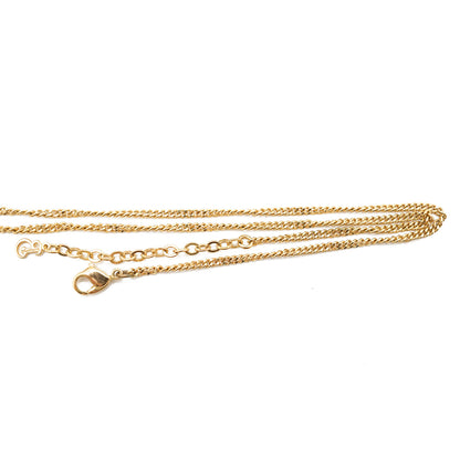 Vintage B Logo Rhinestone Pendant Necklace