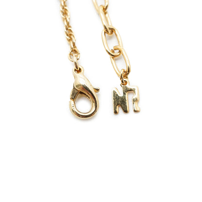NR Rhinestone Circle Pendant Necklace