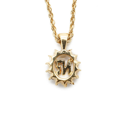 NR Rhinestone Circle Pendant Necklace