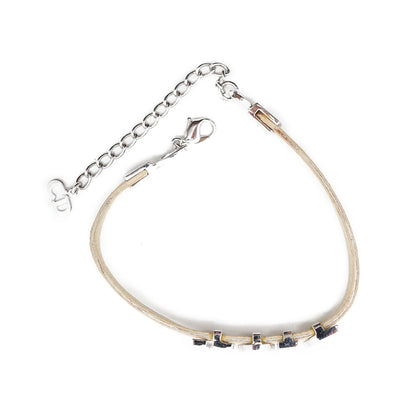 Logo Leather Bracelet