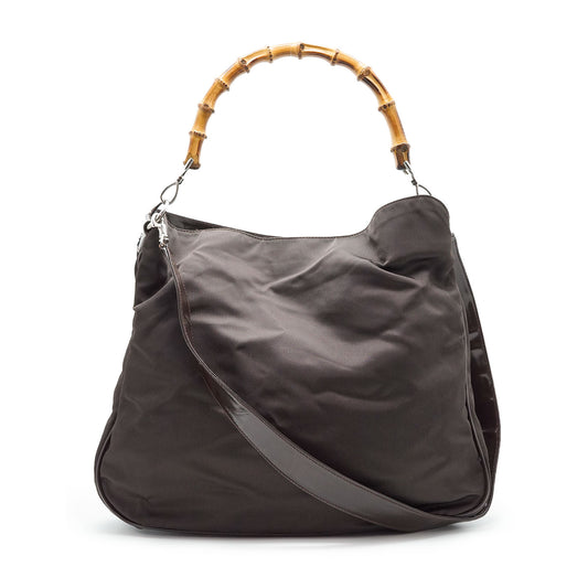 Bamboo Nylon Hobo Bag