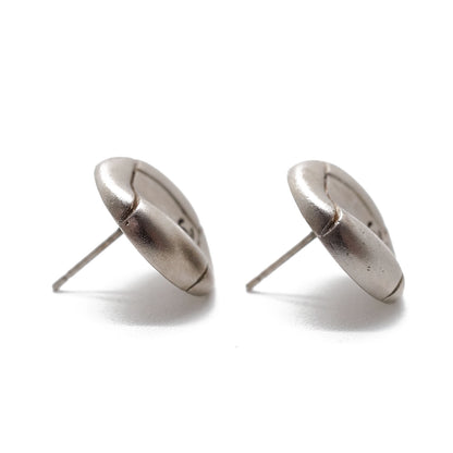 CC Logo Round Button Earrings
