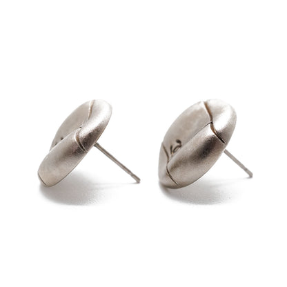 CC Logo Round Button Earrings
