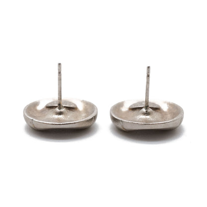 CC Logo Round Button Earrings
