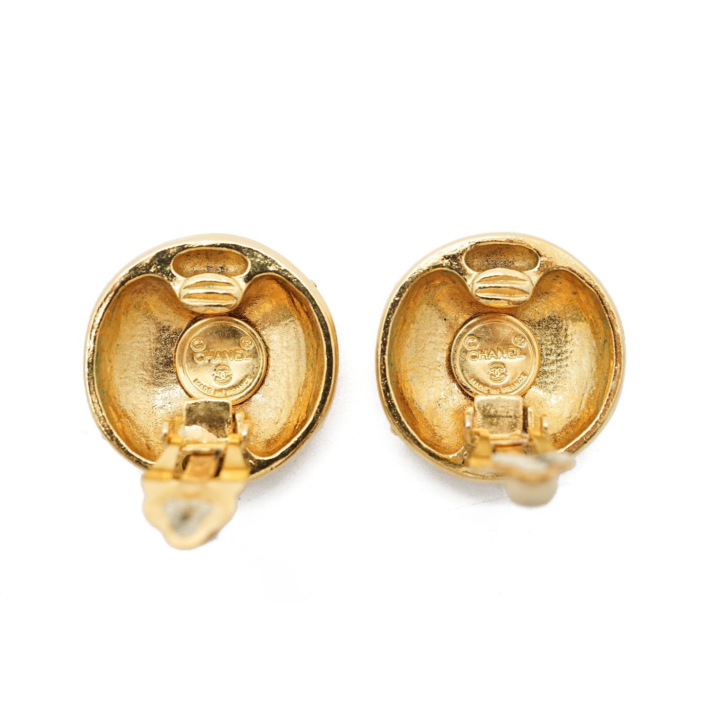 CC Logo Rhinestone Clip-on Earrings GP