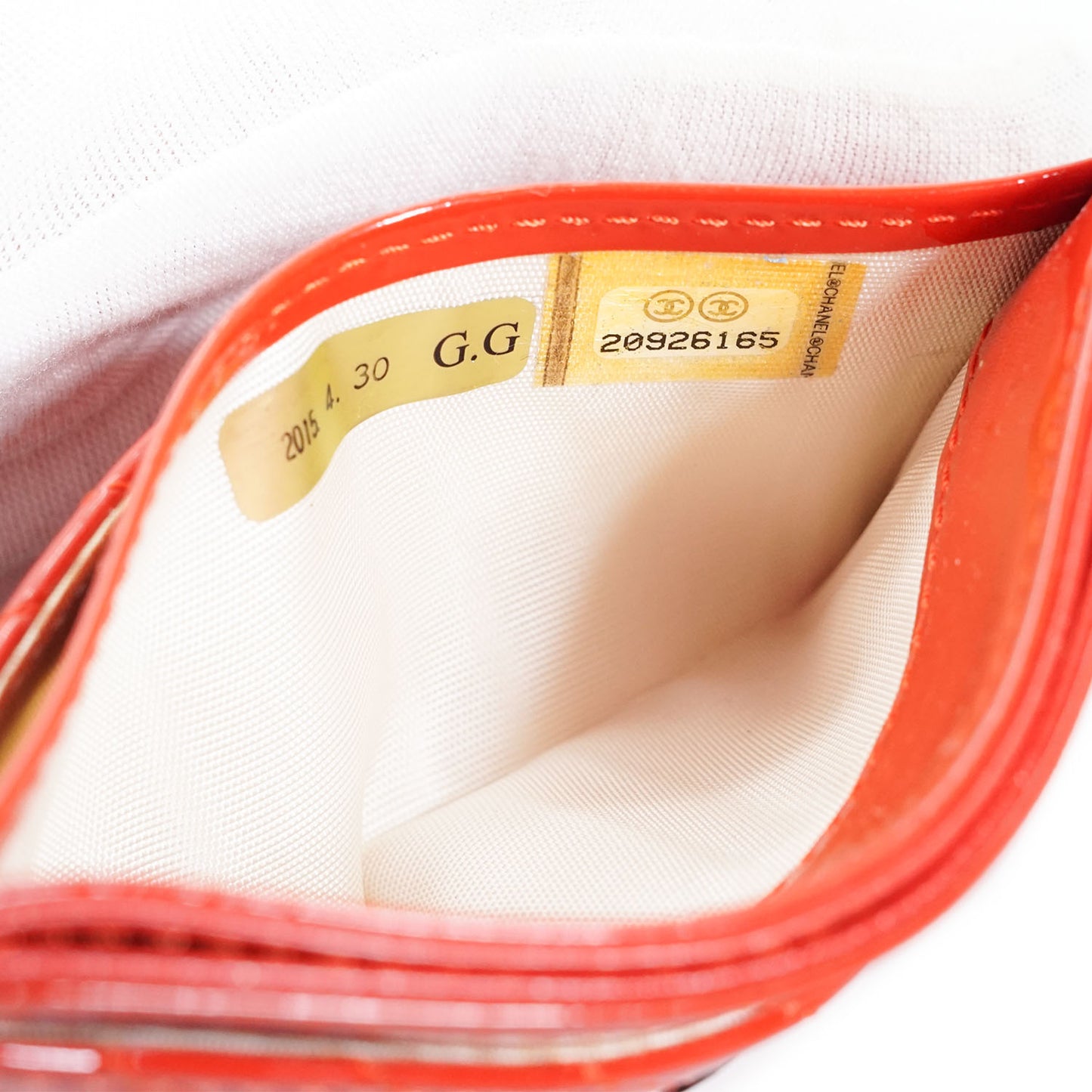 CC V-Stitch Patent Leather Card Case