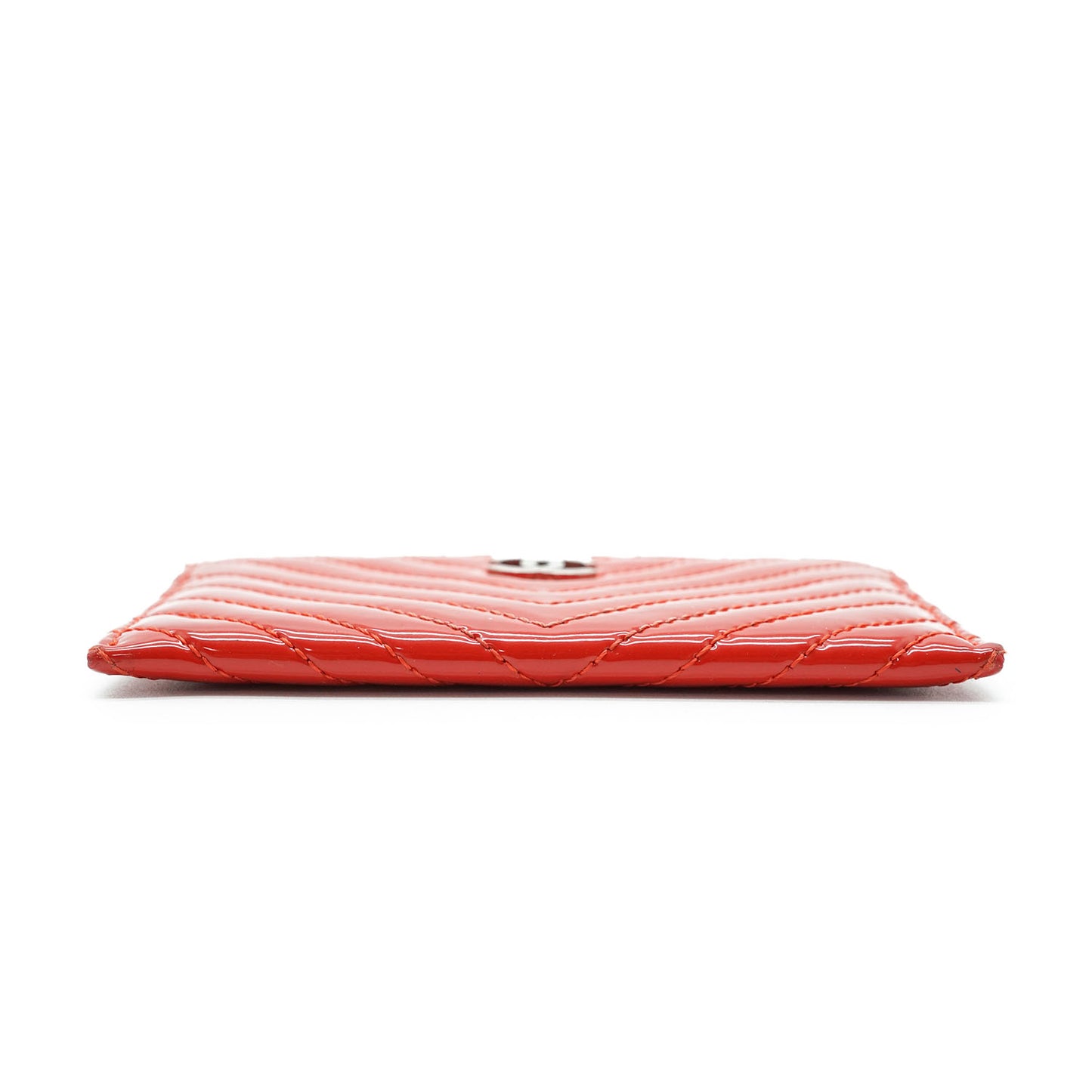 CC V-Stitch Patent Leather Card Case