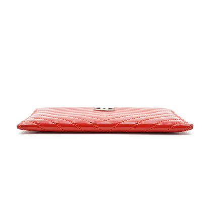 CC V-Stitch Patent Leather Card Case