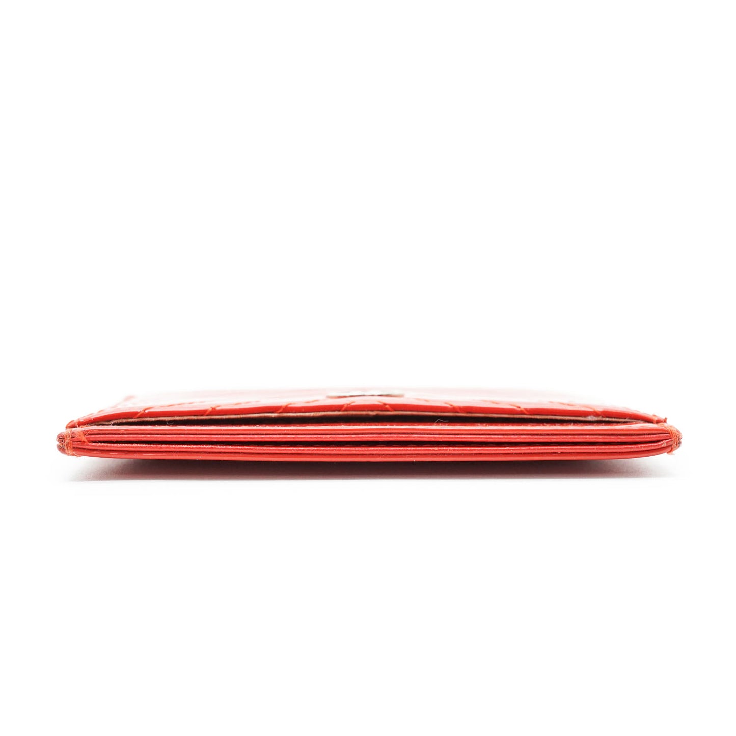 CC V-Stitch Patent Leather Card Case