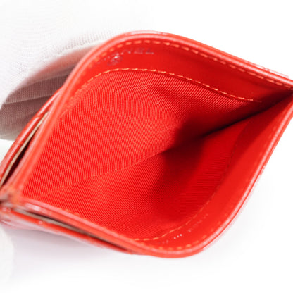 CC V-Stitch Patent Leather Card Case