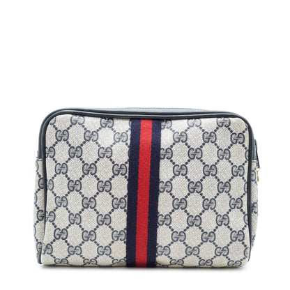 Vintage GG Supreme Coated Canvas Ophidia Clutch