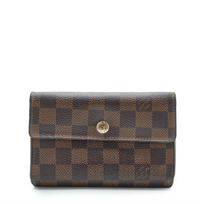 Damier Ebene Porte Tresor Etui Papiers Trifold Wallet