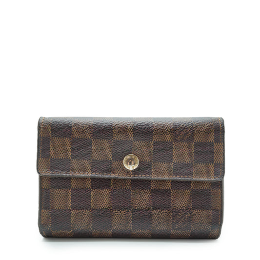 Damier Ebene Porte Tresor Etui Papiers Trifold Wallet