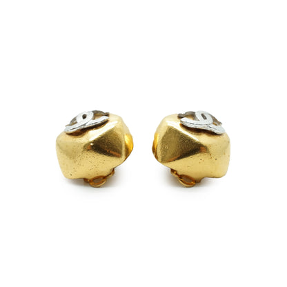 CC Square-shaped Clip-on Earrings