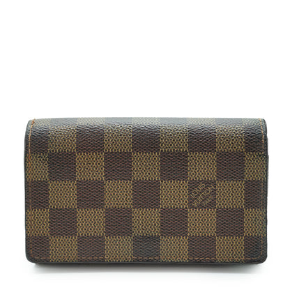 Damier Ebene Porte Monnaie Billet Tresor Bifold Wallet