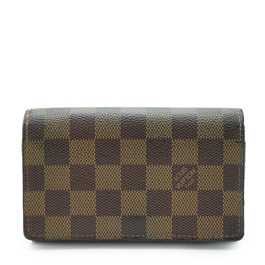 Damier Ebene Porte Monnaie Billet Tresor Bifold Wallet