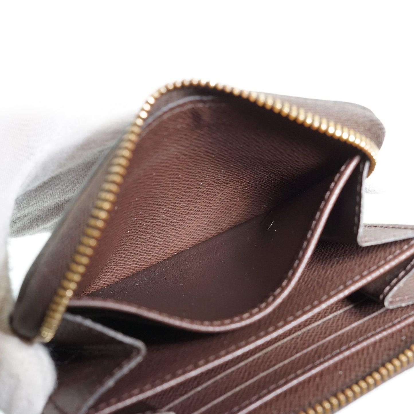 Damier Ebene Zippy Coin Case Compact Wallet