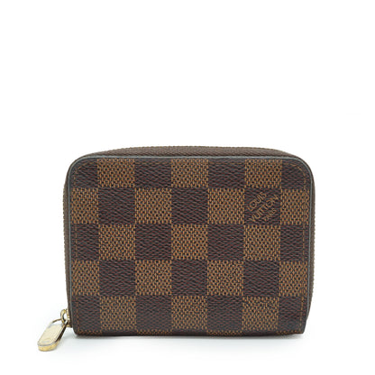 Damier Ebene Zippy Coin Case Compact Wallet
