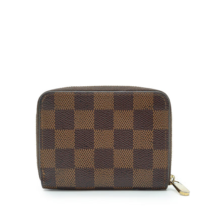 Damier Ebene Zippy Coin Case Compact Wallet