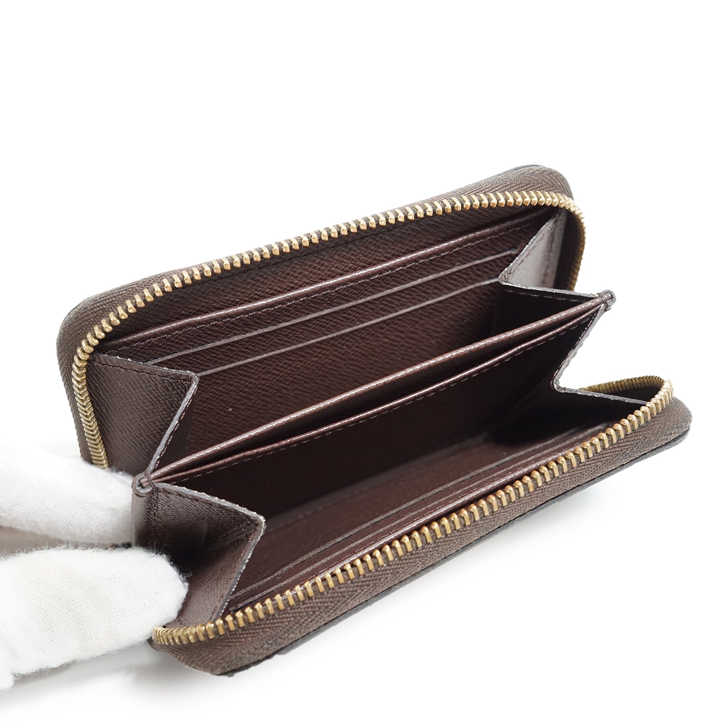 Damier Ebene Zippy Coin Case Compact Wallet