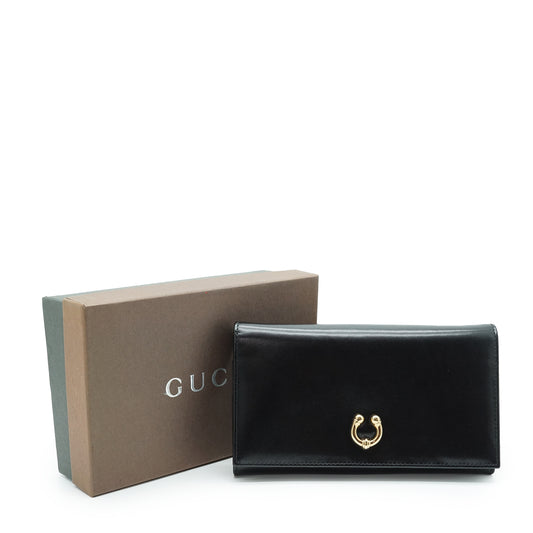 Horsebit Detail Long Wallet