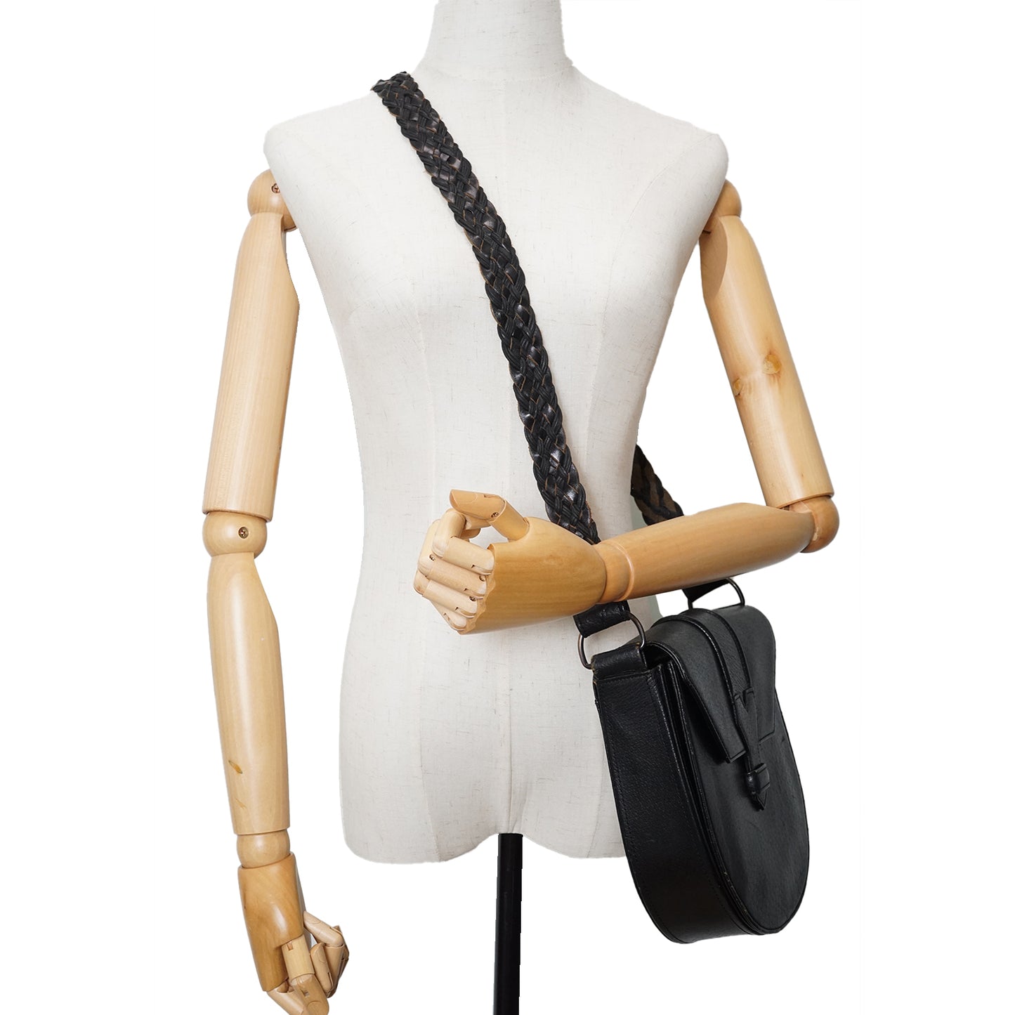 Vintage Y-Detail Rounded Shoulder Bag