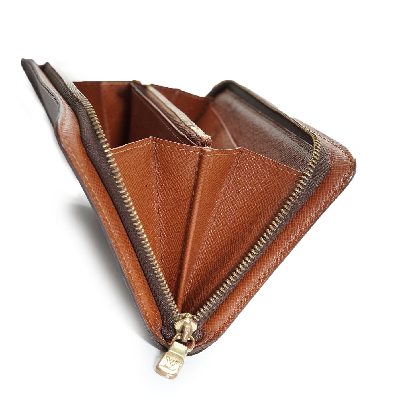 Monogram Porte Monnaie Zip Round Long Wallet
