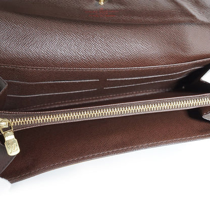 Damier Ebene Porte Monnaie Carte Credit Long Wallet