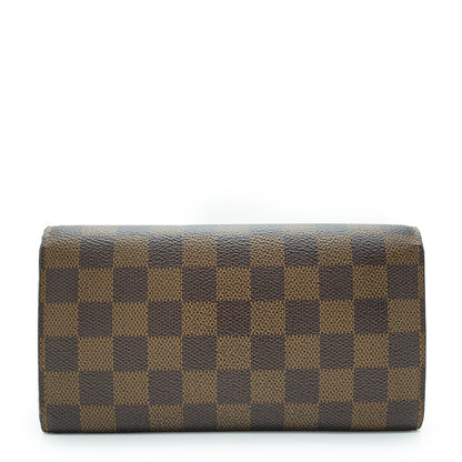 Damier Ebene Porte Monnaie Carte Credit Long Wallet