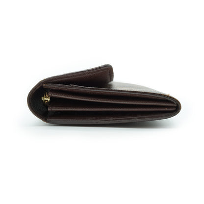 Damier Ebene Porte Monnaie Carte Credit Long Wallet
