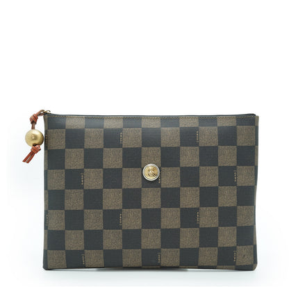 Pequin Checkered Clutch Bag