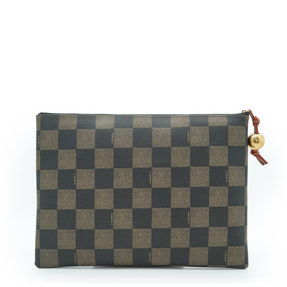 Pequin Checkered Clutch Bag