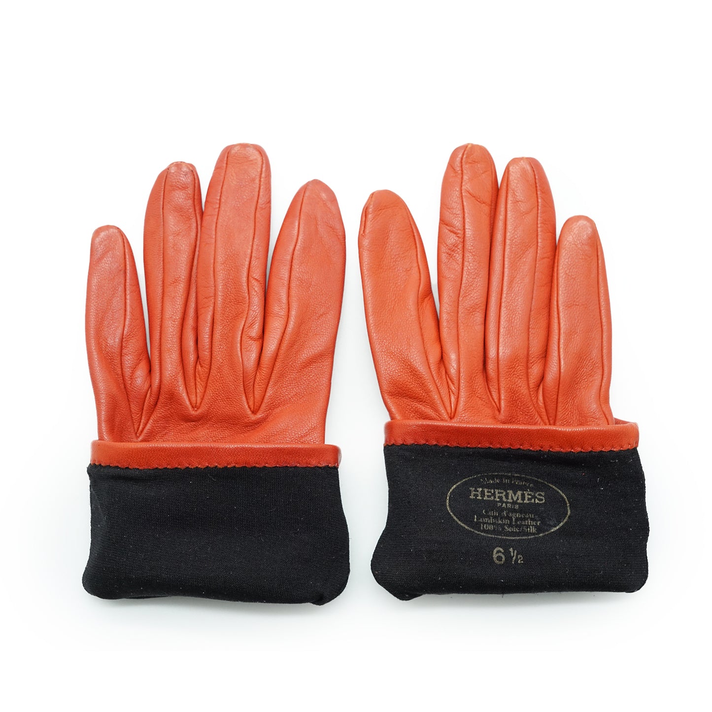H Logo Leather Gloves 6 1/2