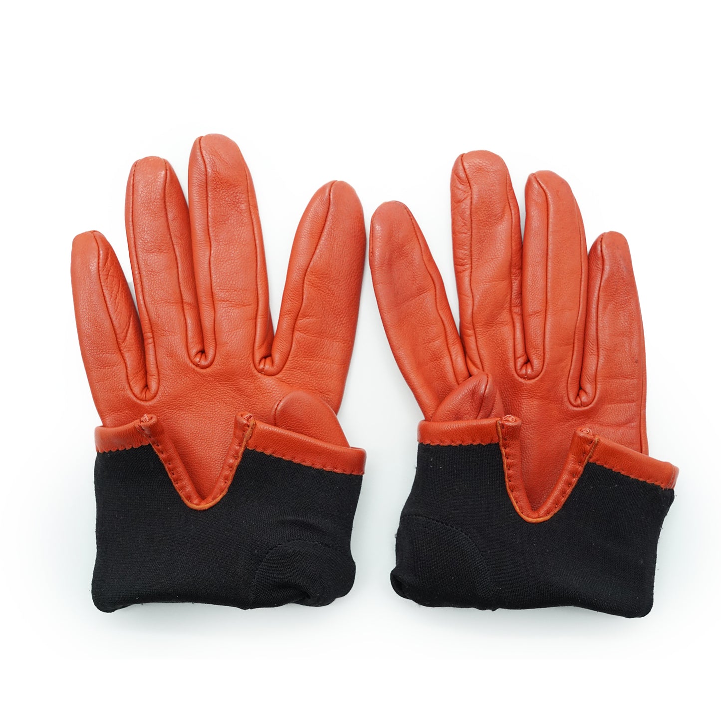 H Logo Leather Gloves 6 1/2